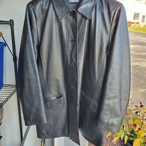 Leather coat